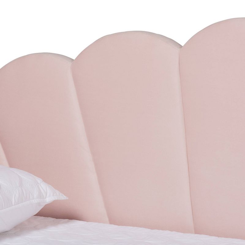 Queen Timila Velvet Fabric Upholstered Daybed Light Pink - Baxton Studio, 6 of 11