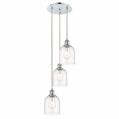 Bella - 3 Light Cord Hung Multi Pendant In Industrial Style-29.25 Inches Tall and 12 Inches Wide