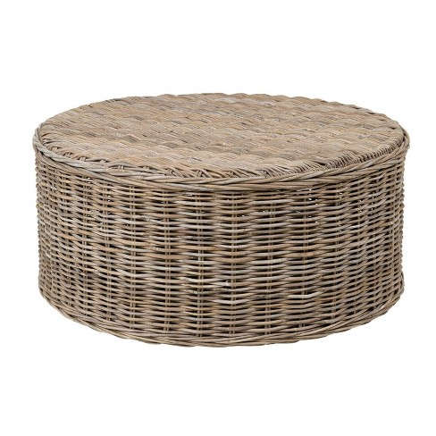 Bromley Rattan Coffee Table Gray East At Main Target
