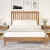 AMERLIFE Solid Wood Bed Frame, Mid-Century Platform Bed with Grille Headboard - 3 of 3