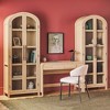 Saracina Home 3pc Modern Waterfall Desk with 2 Tall Glass Bookcases - 2 of 4