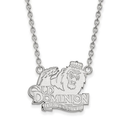 Black Bow Jewelry 10k White Gold Old Dominion Monarchs NCAA Necklace 18 Inch