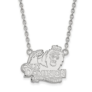 Black Bow Jewelry 10k White Gold Old Dominion Monarchs NCAA Necklace 18 Inch - 1 of 4