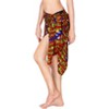 LA LEELA Women's Summer Bikini Wraps Beach Wrap Cover up Sarong Skirt Swimsuit Swimwear Cover Ups for Women One Size Short Blue Parrot, Red - 2 of 4