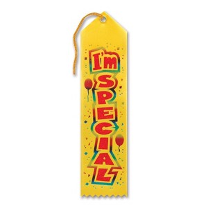 Beistle 2" x 8" Im Special Award Ribbon; Yellow 9/Pack AR037 - 1 of 1