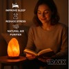 TRAKK Mini Himalayan Salt Lamp – 100% Natural Crystal Rock on Wood Base, USB-Powered Night-Light & Negative-Ion Air Purifier for Bedroom, Office, Home - 2 of 4