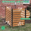 DoCred Air Conditioner Fence – Outdoor Privacy Screen Panels in Wood, Metal, or PVC, with Planter Box Options - 2 of 4
