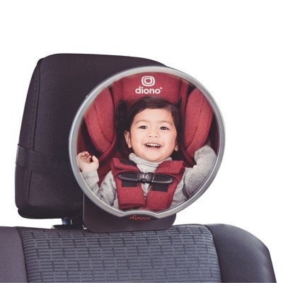 Diono Easy View  Baby Car Mirror Adjustable Safety Car Seat Mirror for Rear Facing Infant Crash Tested - Silver