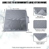 LunaLulinlk Silicone Dish Drying Mat for Kitchen Counter, Drying Mat with Drain Lid, Dish Drying Pad for Multiple Usage (16”X13”Grey ) - 2 of 4
