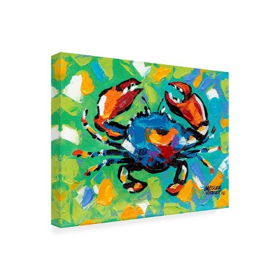Colorful Crab Outdoor Canvas Print with Weather Resistant Frame