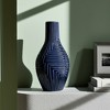 Sagebrook Home Ceramic Geometric Design Vase - Contemporary Decorative Flower Vase for Table Centerpiece Home Office Decor - 3 of 4