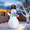 Angel Sar 12FT Giant Inflatable Snowman with Gift Boxes, LED Lighted Blow Up Yard Decoration, Extra-Tall Outdoor Indoor Holiday Display - 2 of 4