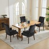 Kumasinova Luxury Chenille Fabric Dining Chairs with High Tufted Back,Set of 1,Elegant Rubberwood Club Chairs for Kitchen,300lbs Max - 2 of 4