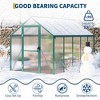 Garvee Walk-In Greenhouse with Polycarbonate Panels, Aluminum Frame, Quick Setup, Roof Vent, Outdoor Garden Greenhouse - 4 of 4