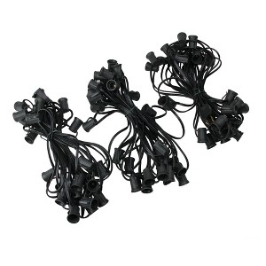 Northlight Commercial C9 Christmas Light Socket Set - 100' - Black - 12" Spacing - 1 of 3