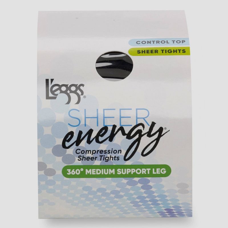L'eggs Sheer Energy Women's Sheer Tights - Black, 3 of 4