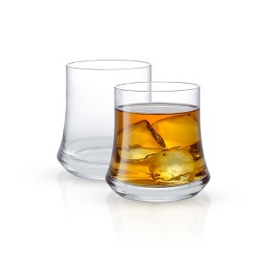 JoyJolt Cosmos Crystal Whiskey Glass–Set of 2 Crystal Old Fashion Glasses with Heavy Base–12.5 oz - 1 of 4