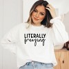 Simply Sage Market Women's Graphic Sweatshirt Literally Freezing Cursive - 2 of 3