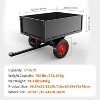 Coucheta ATV Trailer Tow Behind Steel Dump Cart, 750 LB Heavy Duty Yard/Garden Trailer with 17 Cu Ft Bed & All Terrain Tires - 2 of 4