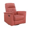 Faux Leather Glider Recliner Chair, 1-Piece, Solid Wood Frame, Comfortable Living Room Seating - 3 of 4