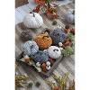 Gulches Series Multicolored Shatterproof Grid Pumpkin Harvest Festival Ornament - 3 of 4