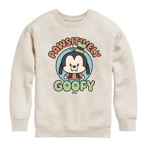 Boys' - Disney - Pawsitively Goofy Graphic Long Sleeve Fleece Sweatshirt - 1 of 4