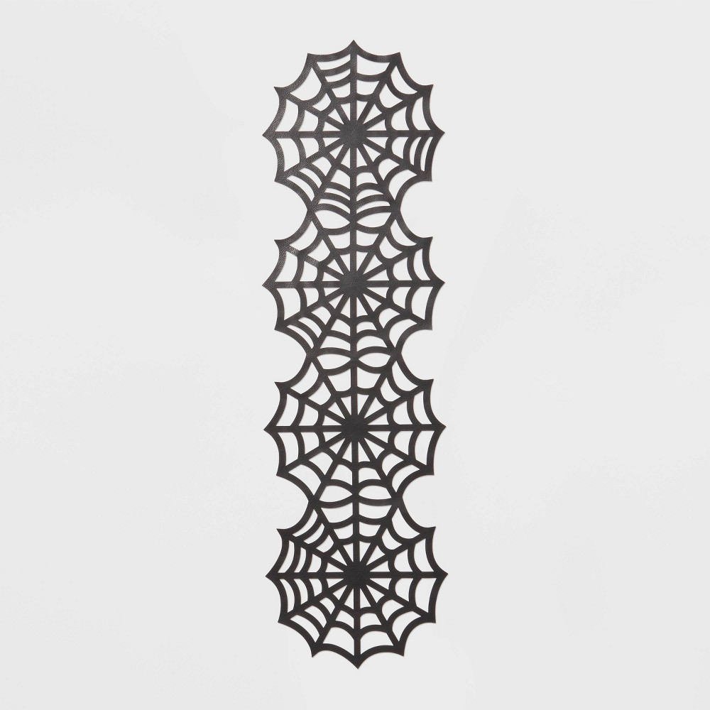48" x 12" Halloween Web Table Runner - Threshold