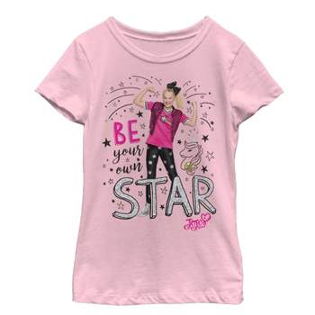 Girl's Jojo Siwa Be Your Own Star  T-Shirt - Light Pink - X Small