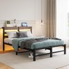 TiramisuBest Full Bed Frame with Storage Headboard, Charging Station & Metal Platform - No Box Spring, Easy Assembly & Noise-Free (Black) - 2 of 4