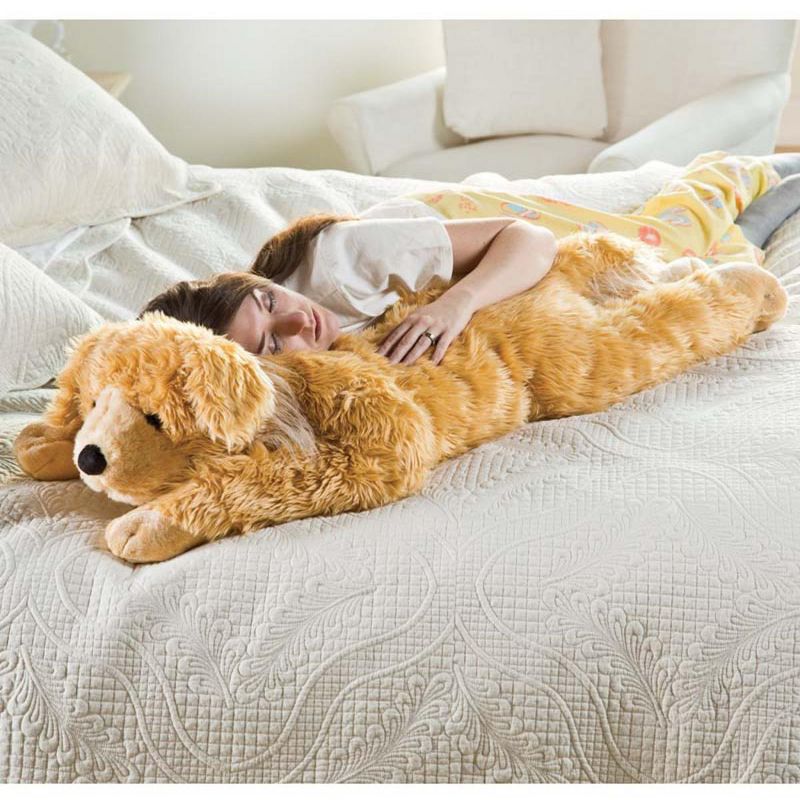 Plow & Hearth Super Soft Golden Retriever Body Pillow with Realistic Features, 2 of 4