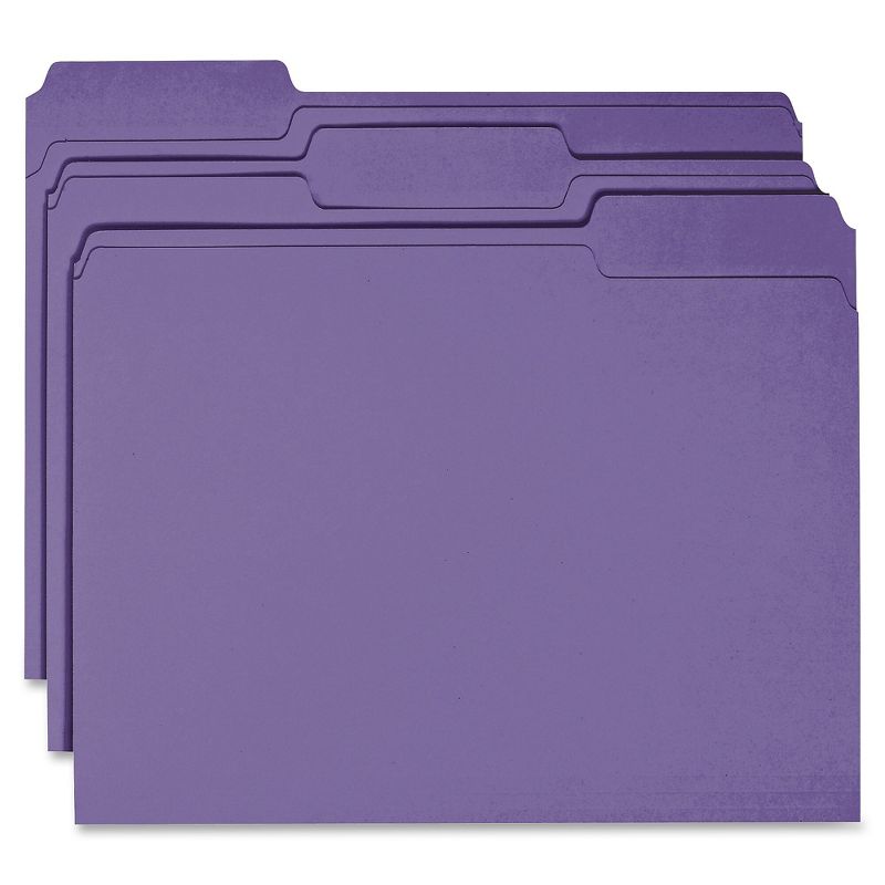 Business Source Color File Folder 1/3 Cut 100/BX Purple 44106, 2 of 3
