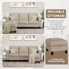 Celebalcony Sectional Couch Sofas, L Shape Sofa with Ottoman - 3 of 4