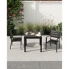 Garden Stackable Aluminum Outdoor Chairs Set of 2, Patio Dining Chairs w/ Armrests, Comfortable Metal Porch Furniture - 2 of 4