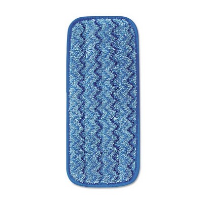 Rubbermaid Commercial FGQ82000BL00 Microfiber 13-3/4 in. x 5-1/2 in. x 1/2 in. Wall/Stair Wet Mopping Pad - Blue