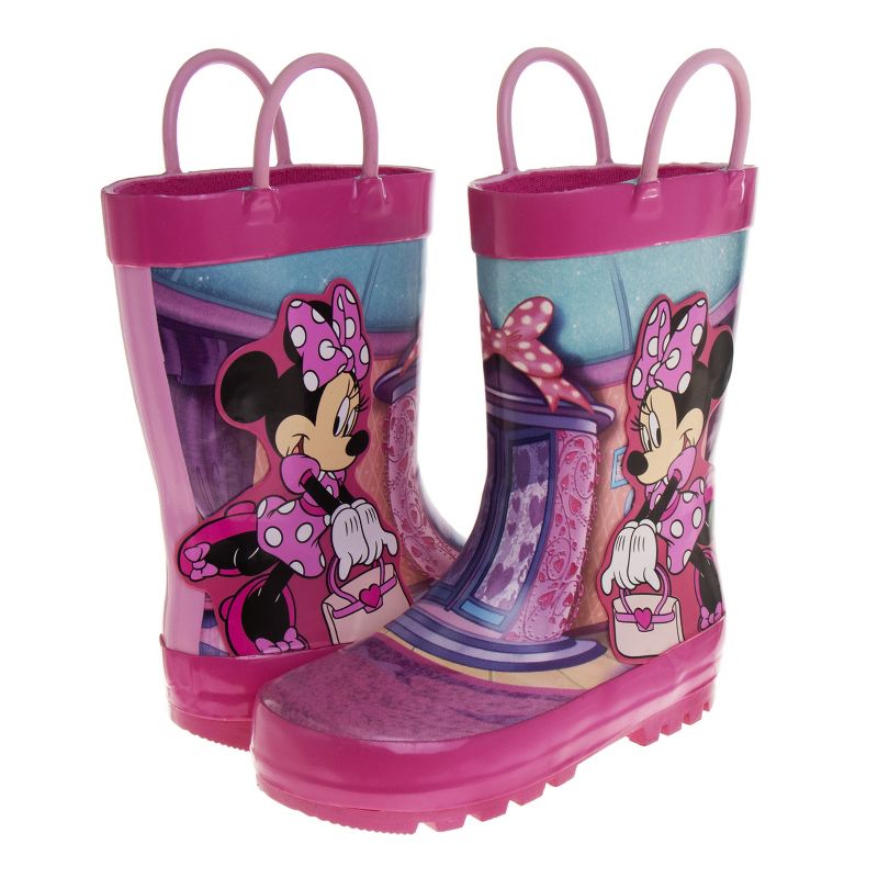 Girls Minnie Mouse Waterproof Easy Pull Handle Rainboots (Toddler/Little Kid), 5 of 8