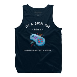 Men's Design By Humans Gamer Dad Like A Normal Dad, But Cooler By KaiHamilton Tank Top - 1 of 2