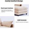 3-Seat U-Shaped Modern Cloud Couch - Chenille Modular Sectional with Deep Seat, 2 Ottoman & 4 Pillows for Home/Apartment Spaces - 4 of 4