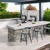 Outdoor Counter Height Bar Stools Chairs Set of 2,All-Weather Bar Height Furniture for Kitchen or Outside - 2 of 4