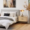 DORESshop 14 in. Banker Task and Reading Elegant Gold Bedside Lamp with White Glass Shade, Desk Light with Pull Chain for Bedroom - 4 of 4