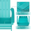 GARPROVM HDPE Adirondack Chair with Ottoman Weather-Resistant Outdoor Patio Furniture - 4 of 4