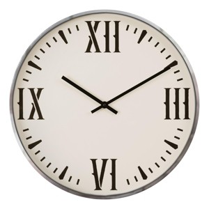 FURNIinspire Wall Clocks 20inch Round Roman Numeral Hanging Clock Modern Decorative Timepiece Bedroom Home Wall Decor, White, 20"*20"*1.75" - 1 of 4