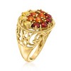 Ross-Simons 0.90 ct. t.w. Tonal Citrine and .60 ct. t.w. Garnet Ring in 18kt Gold Over Sterling - 3 of 4