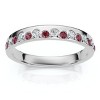 Pompeii3 1/5Ct Diamond & Ruby Rhythm Anniversary Band 14k Gold or Platinum Lab Created - 3 of 4