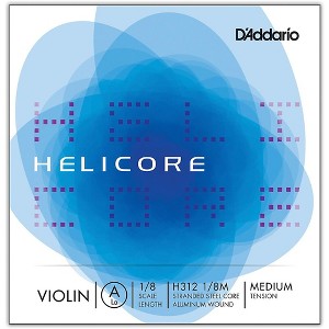 D'Addario Helicore Violin  Single A String 1/8 Size - 1 of 2