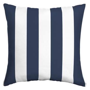 Arden Selections Essentials Outdoor Pillow 16 x 16, Sapphire Blue Cabana Stripe