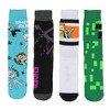 Minecraft Men's 12 Days of Socks Adult Ankle and Crew Socks Mix and Match Gift Box Set Multicolored - 2 of 4