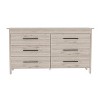 CAVINAS 6-Drawer Dresser with 2 Columns,Contemporary Wide Chest of Drawers,Matte Finish Storage Cabinets for Living Room,Entryway,Bedroom - 2 of 4