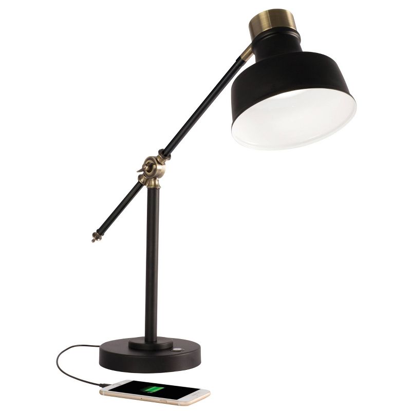 Wellness Series Balance Desk Lamp (Includes LED Light Bulb) Black - OttLite, 1 of 8