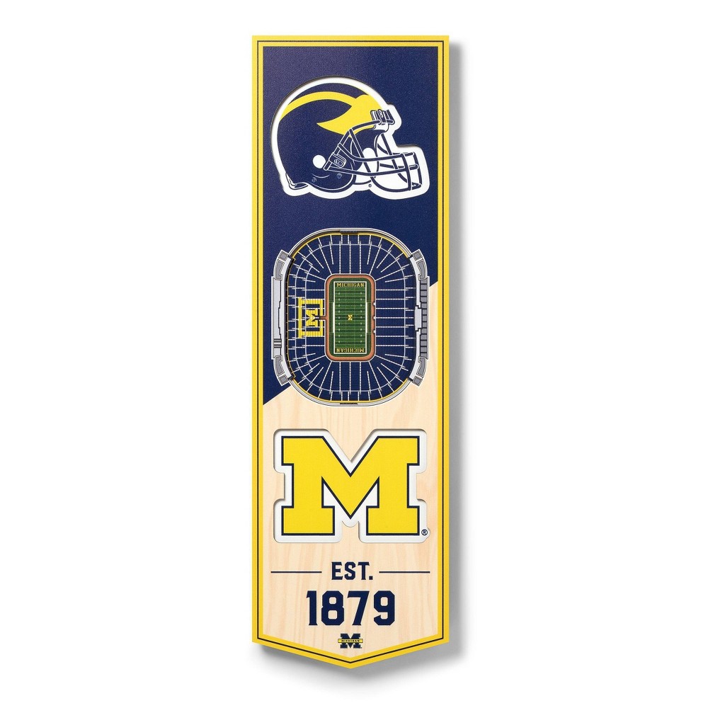 Photos - Other interior and decor NCAA Michigan Wolverines 6"x19" Stadium Banner