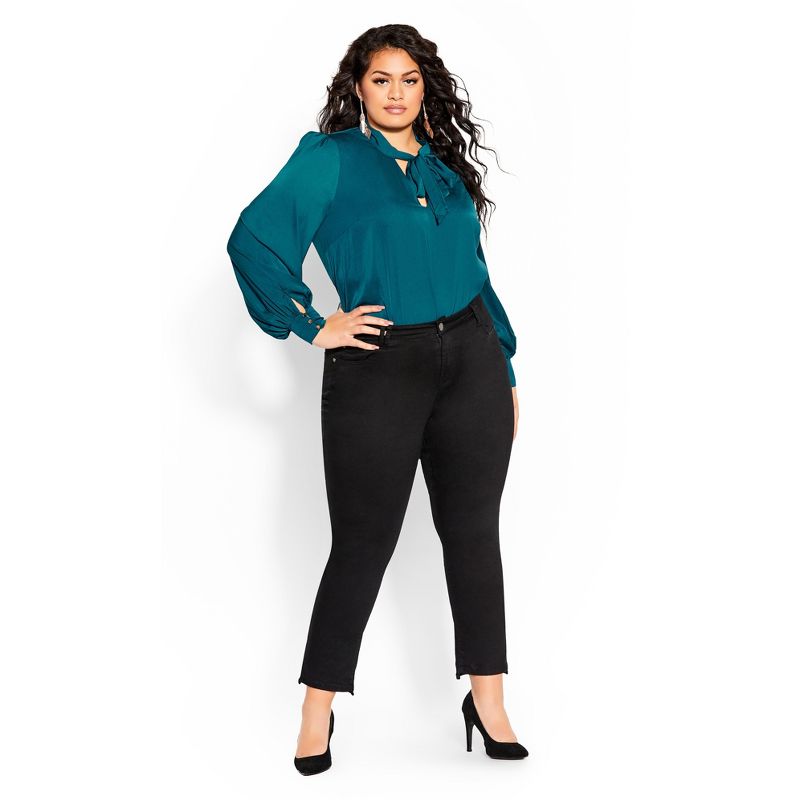 Women's Plus Size In Awe Top - teal | CITY CHIC, 3 of 7